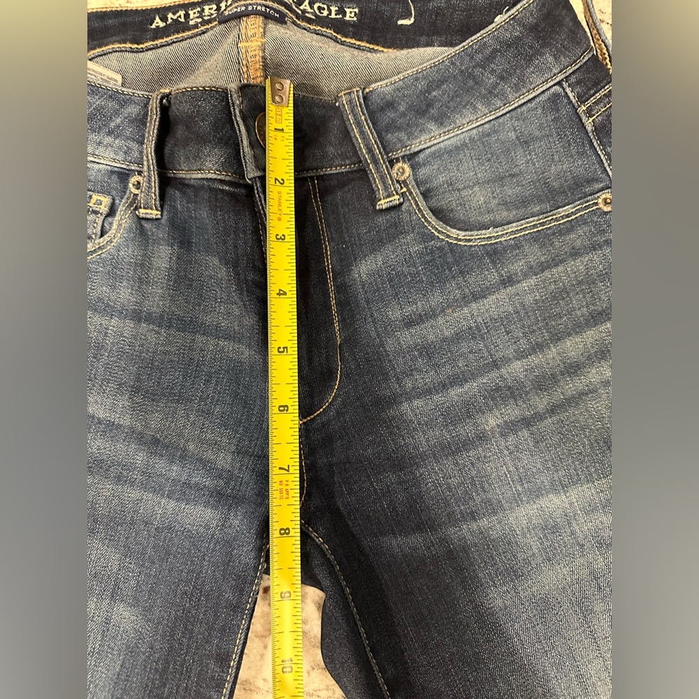 American Eagle Skinny Jeans Super Stretch Size 4 Long - Picture 11 of 12